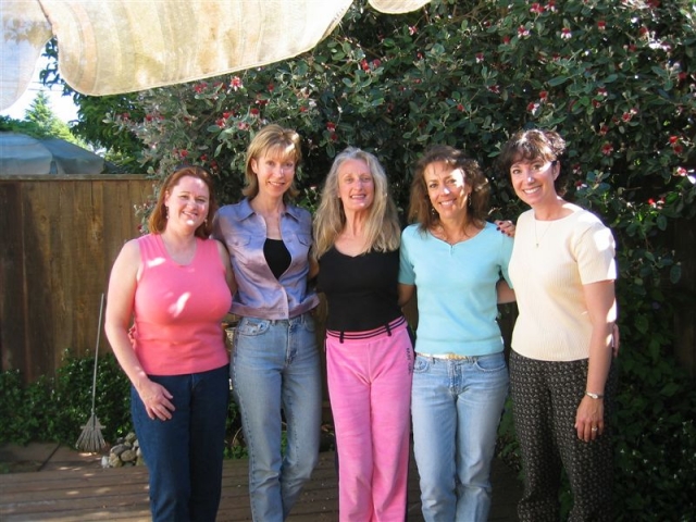 Karin Berg, Valerie Hostie, Alyssa Leary, Aprelle Oliver, Barbara Small in 2005 before the LA 50 year event