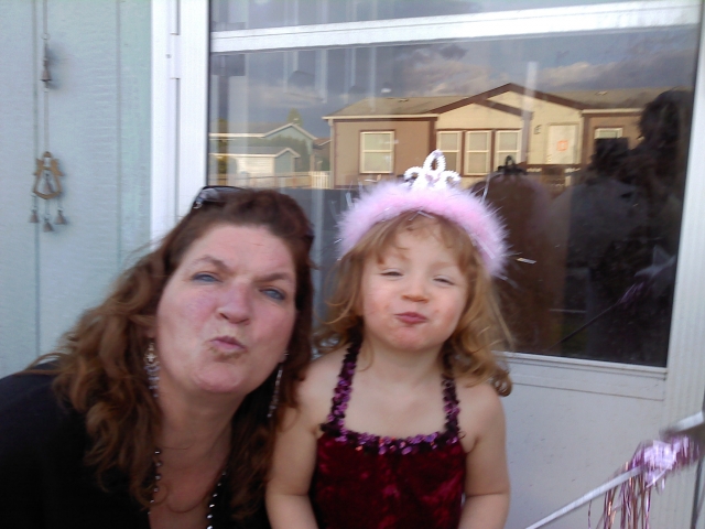 Picture of my grand daughter and I blowing you a kiss